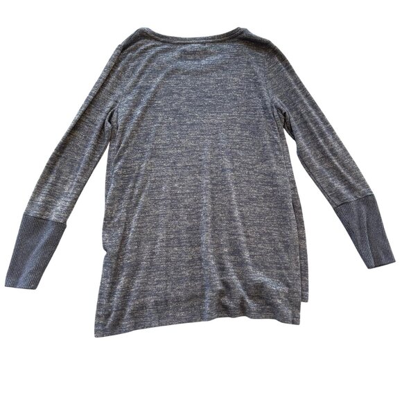 Tahari Womens Lightweight Heather Gray High-Low Hem Long Sleeve Pullover Sweater - Picture 6 of 6